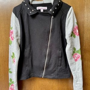 $45 American Girl black/gray zipper hoodie size M